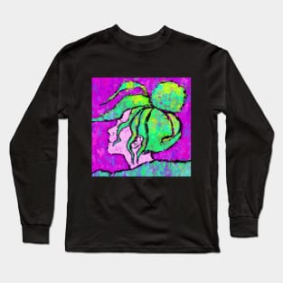 Girl with a green hair Long Sleeve T-Shirt